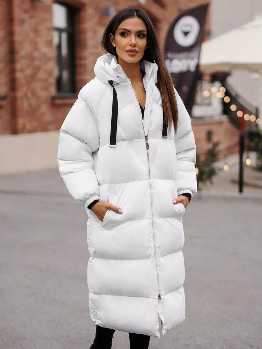 Moteriškas baltos spalvos paltas Izabel